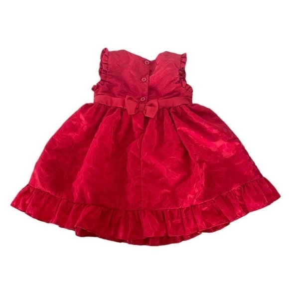 Penelope Mack Red Velvet Flocked Damask Dress - Picture 7 of 7